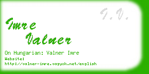 imre valner business card